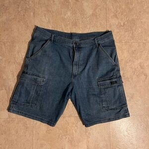 Blue Denim Cargo Shorts|Jorts